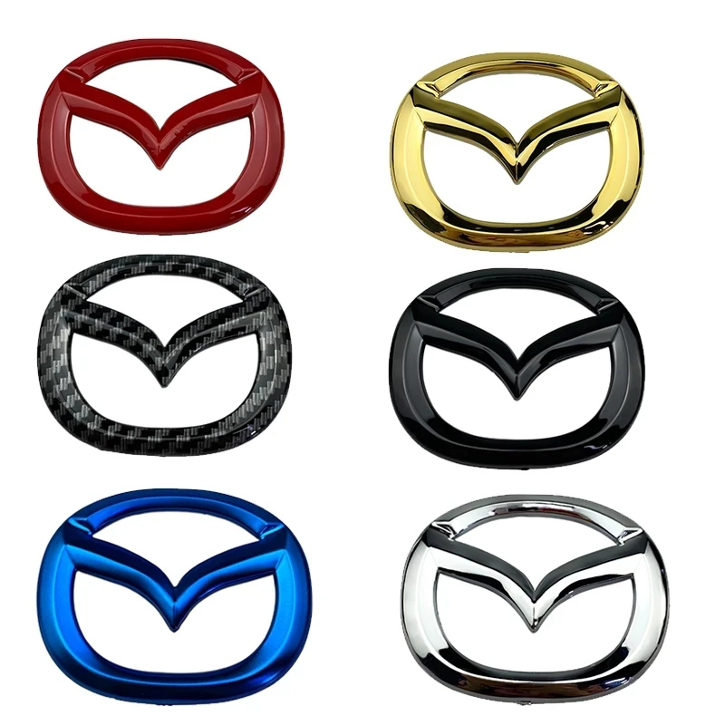 

Алюминиевая Автомобильная эмблема, наклейки для Mazda Axela 323 CX5 CX3 CX6 RX7 MX5 CX9 CX7 CX9, автомобильный логотип, значок на рулевое колесо, наклейки