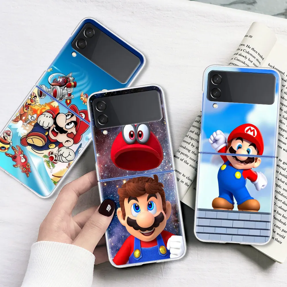 Игровой чехол Super Mario для Samsung Galaxy Z Flip 3 5G прозрачный жесткий сотового телефона ZFlip3