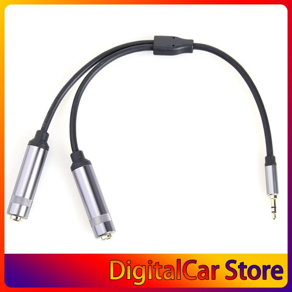 

3,5 мм штекер стерео двойной 6,5 мм гнездовой аудио кабель алюминиевый сплав разделитель адаптер кабель сильная адаптивность