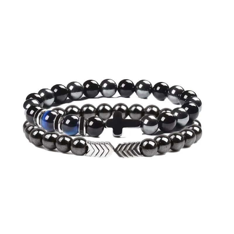 Браслеты из гематита с бусинами для здоровья и энергетики мужчин магнитные