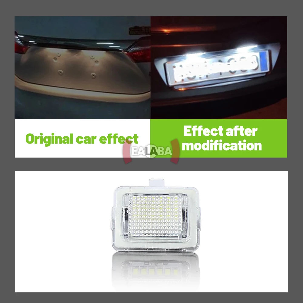 Для Mercedes Benz W204 W205 W212 W216 W218 W221 CLA W222 W231 W166 R172 C117 2x освещение номерного знака