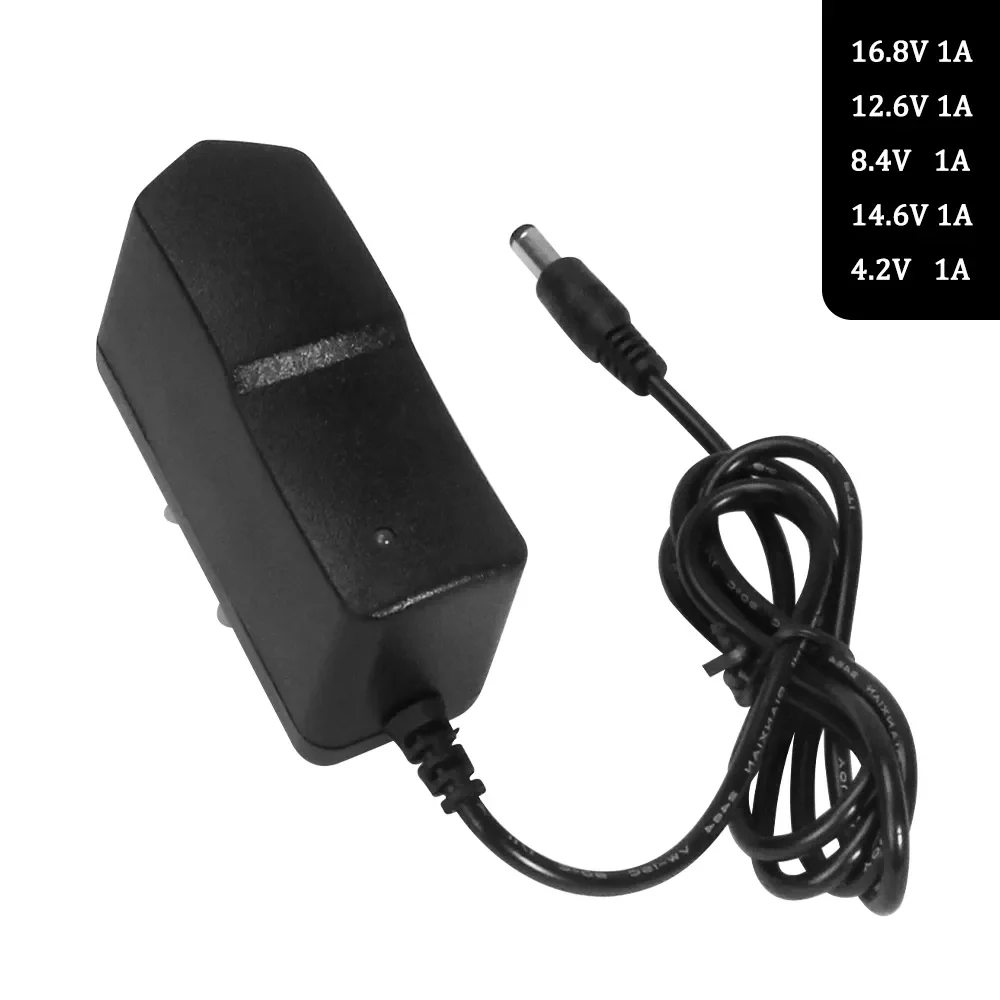 

4.2/8.4/14.6/16.8/12.6V 1A EU Plug Lithium Battery Charger Charger Power Adapter Charger With Wire Lead DC 5.5 *2.1MM