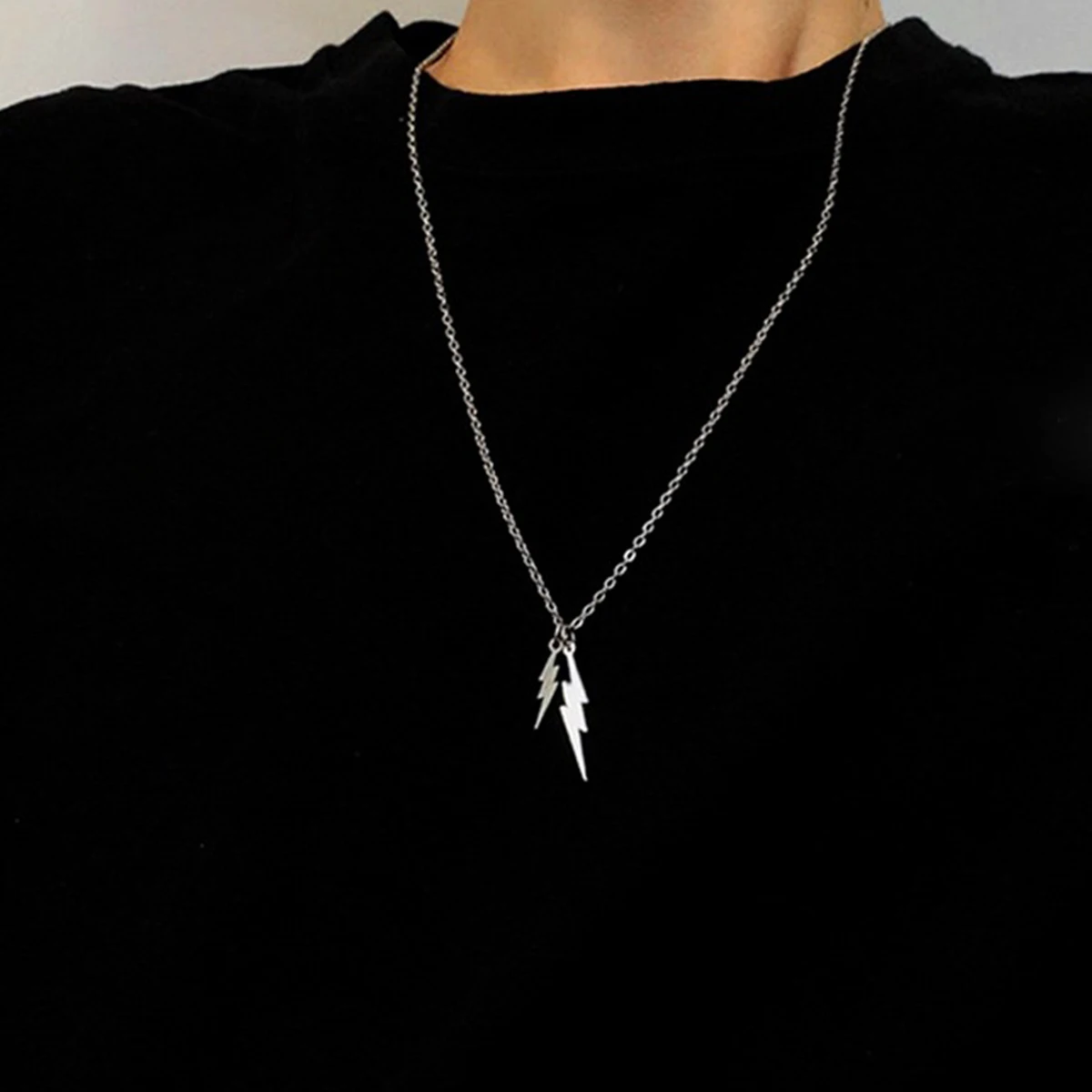 

Модная подвеска из нержавеющей стали с молнией, ожерелье для женщин и мужчин, украшения в стиле панк, подарки