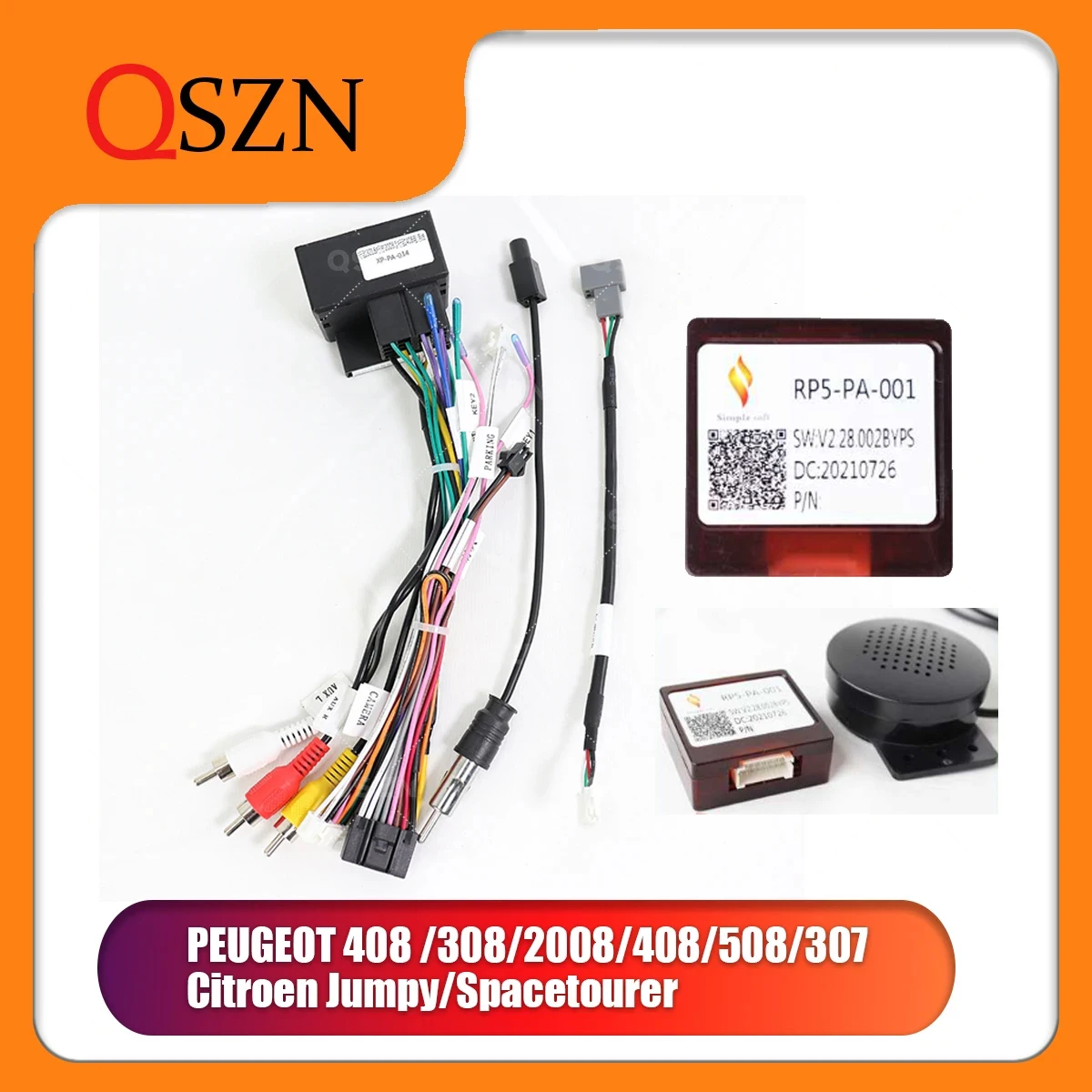 QSZN Canbus Box PA-SS-05 для Peugeot 307/2008/408/308 Citroen Jumpy C4L жгут проводов силовой кабель Android автомобильное радио мультимедиа