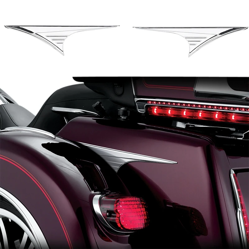 Хромированный задний багажник боковой кузов отделка платья для Tri Glide 09Up Trike