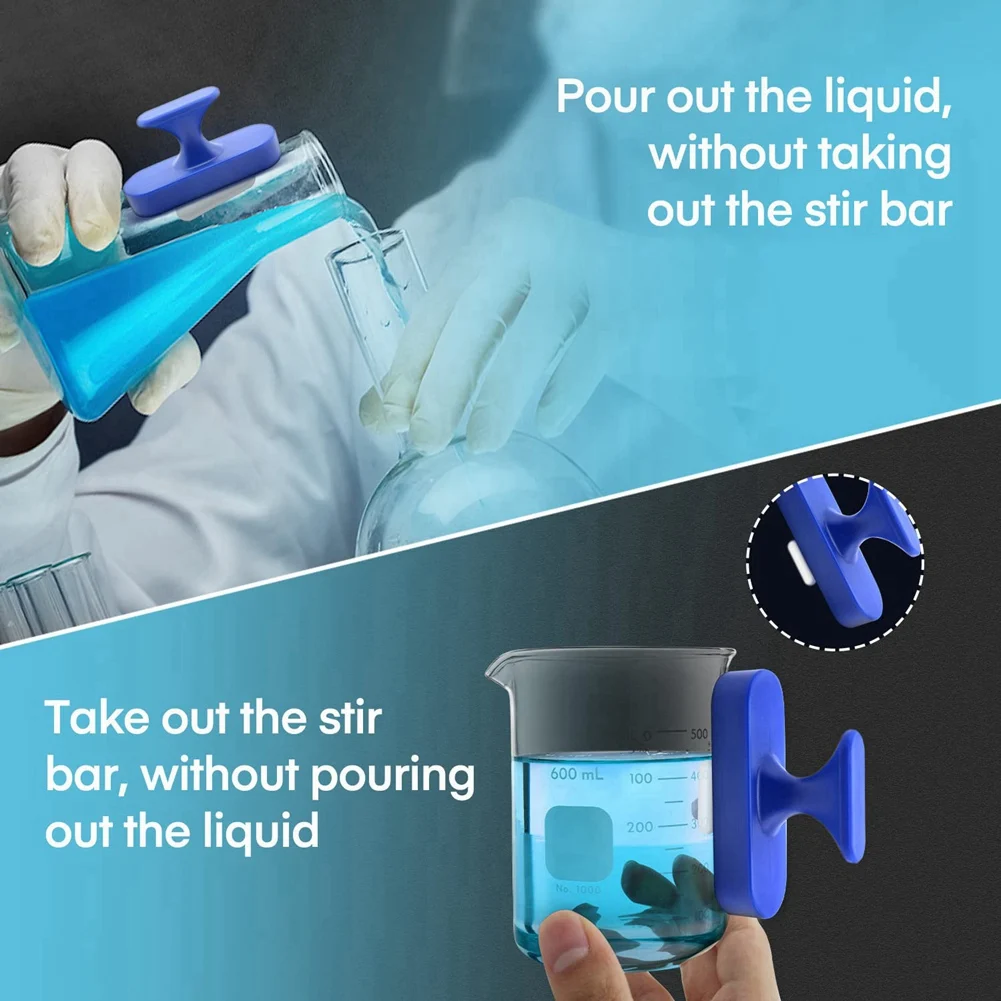4 шт. 30 мм (1 8 дюйма) магнитная мешалка из ПТФЭ лабораторный стержень + синяя