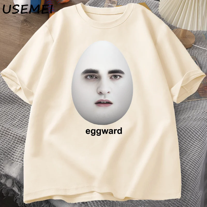 Twilight Eggward Meme T-Shirts men Edward Cullen Parody Humor graphic T shirt Casual Cotton Short Sleeve printed Tshirt Tops