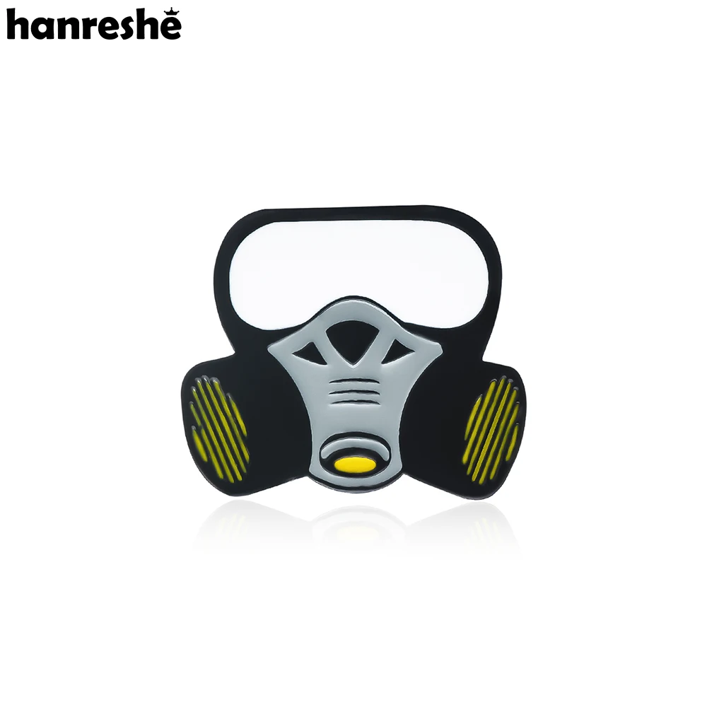 

Hanreshe Creative Respirator Enamel Brooch Scientific Chemistry Lapel Backpack Gas Mask Badge Pins Funny Lab Jewelry