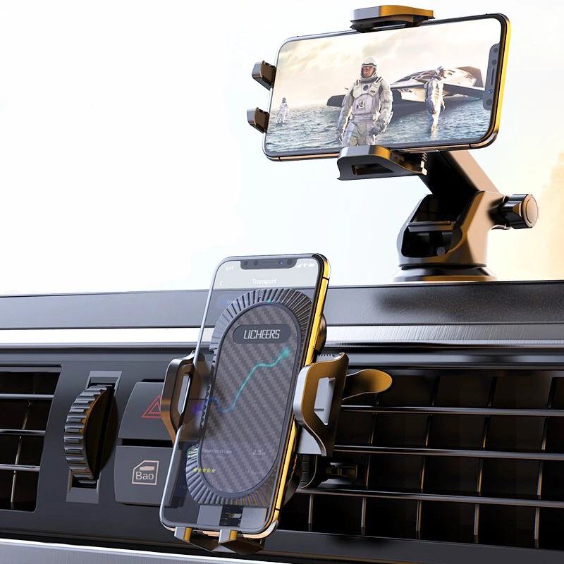

Ultra-Durable Cell Phone Holder for Car Universal Car Phone Holder Mount Dashboard Wind Shield Vent Compatible with All Phone