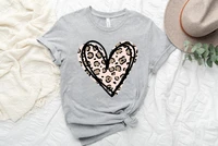 love valentines day shirt for woman heart cute gift leopard short sleeve top tees o neck streetwear harajuku goth drop shipping
