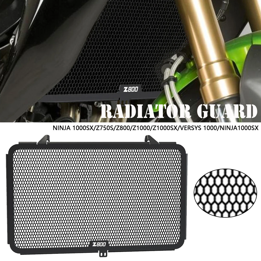

For Kawasaki Z800 Z 800 2013 2014 2015 2016 2017 Motorcycle Accessible Z800 Aluminium Radiator Guard Grille Protector Cover