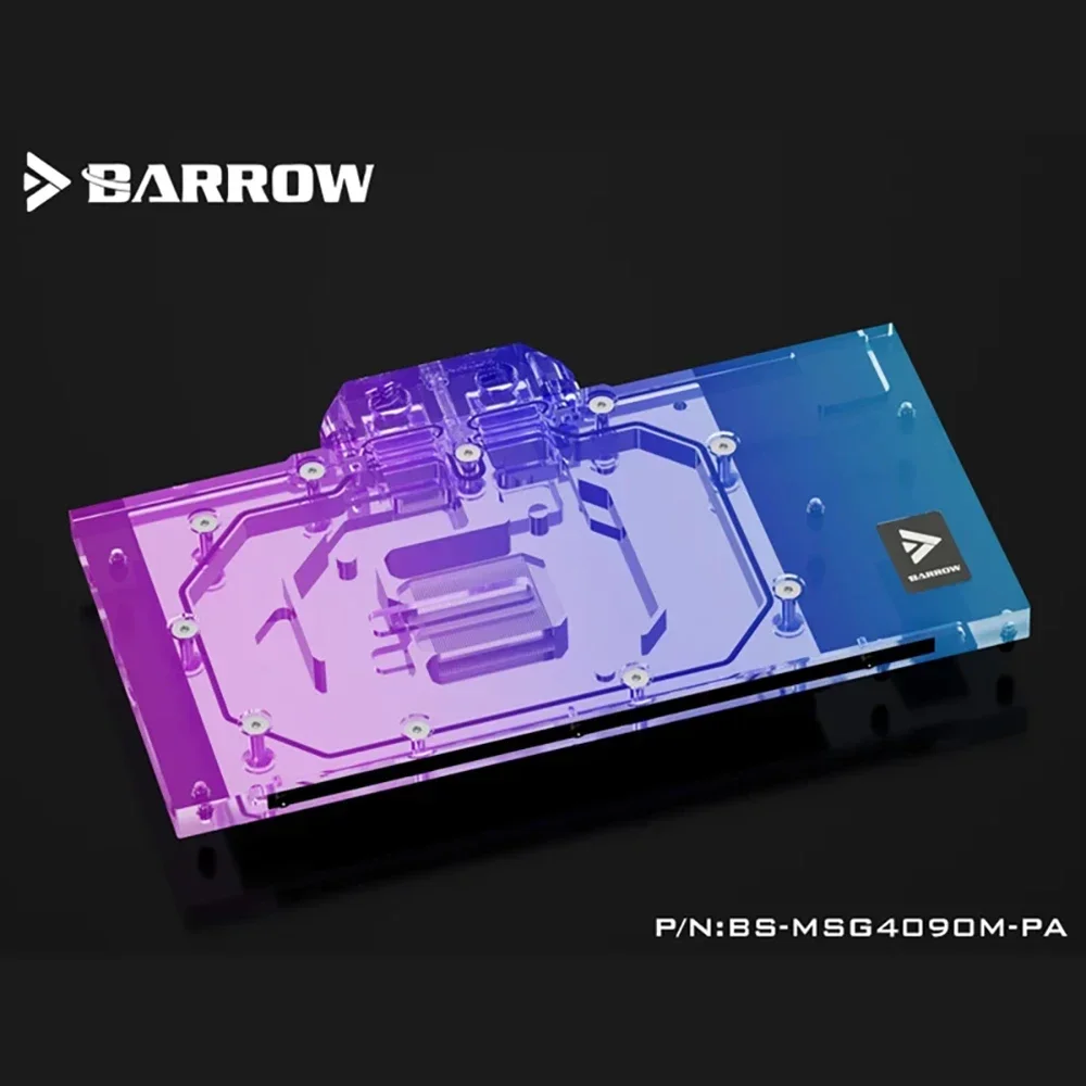 Barrow MSI RTX 4090 GAMING X TRIO 24G / SUPRIM полное покрытие GPU водяной блок 5V ARGB 3PIN синхронизация AURA