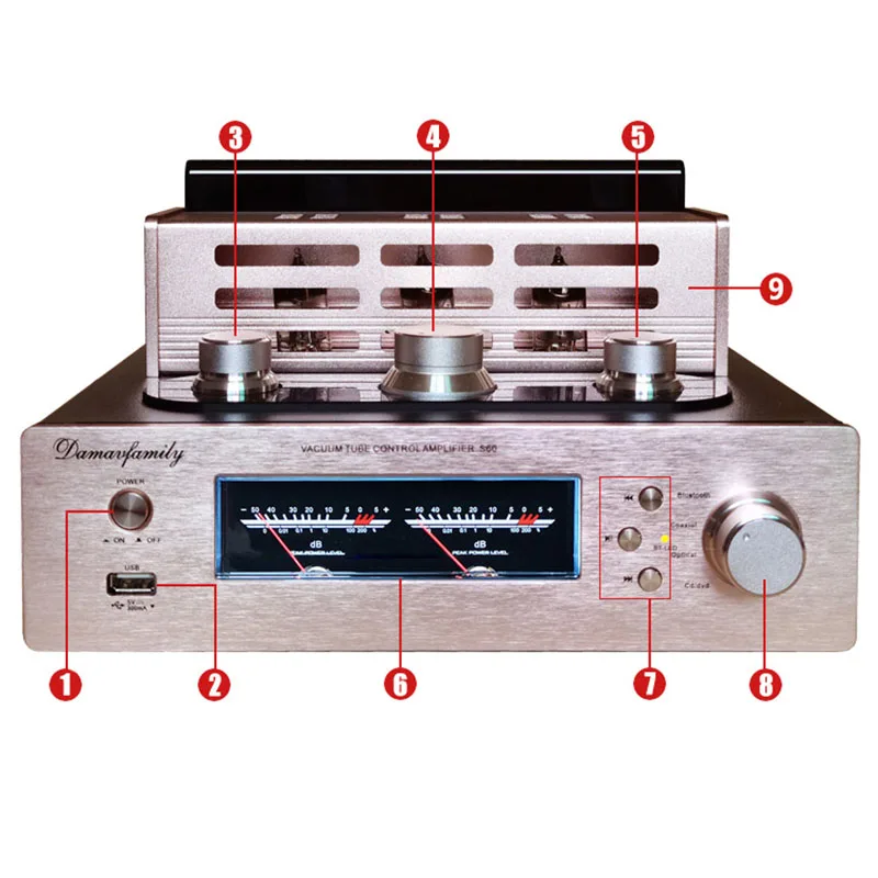 Lyele аудио 6H3N вакуумный трубчатый Усилитель Hifi усилитель высокой мощности 100 Вт * 2