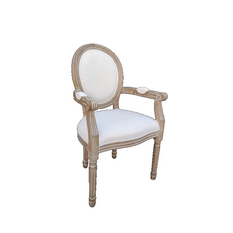 Американский деревенский ретро стул из массива дерева обеденный для отеля кафе