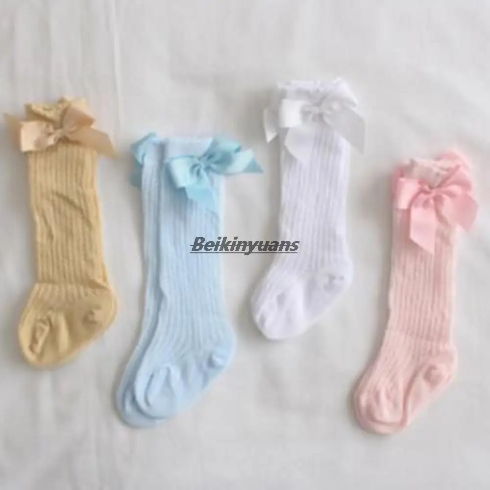 

Newborn knee high socks spring/summer Baby Sock Big Bowknot Mesh Socks Girl knee High Princess Sock Kids anti-slip Shoes