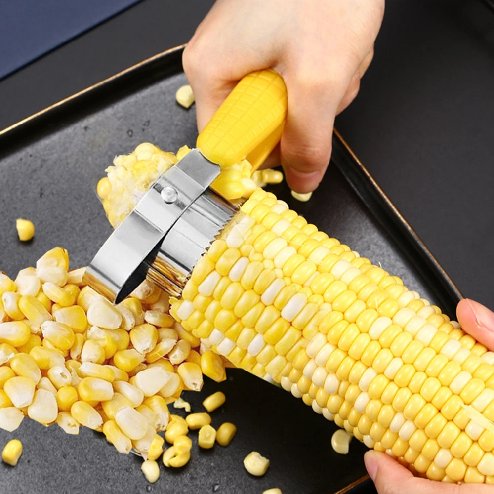 

Corn Stripper Corn Kerneler Peeler Corn Planer Corn Kernel Separator Tool Stainless Steel Corn Thresher Kitchen Accessories