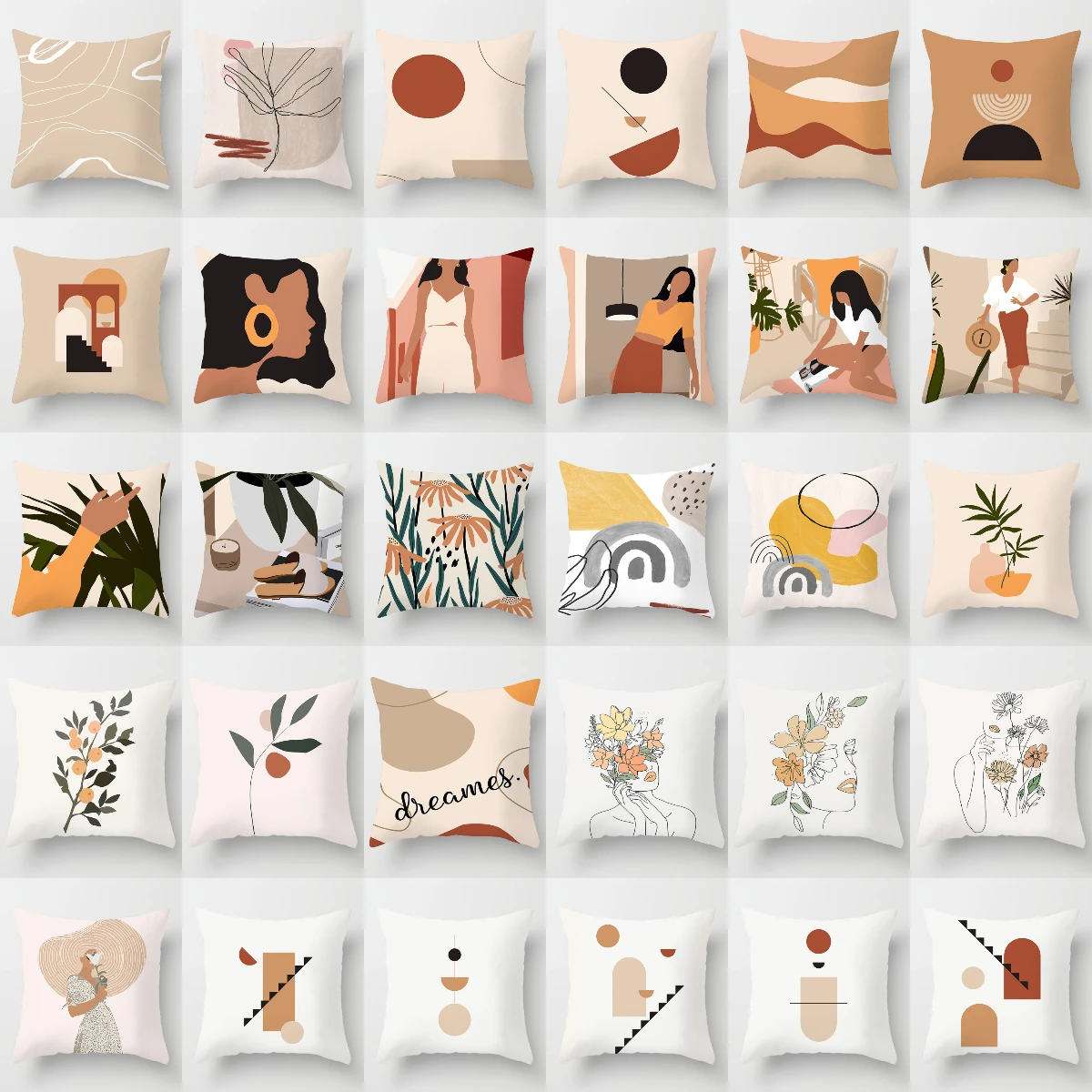 Новый скандинавский простой чехол с абстрактными линиями декоративный для