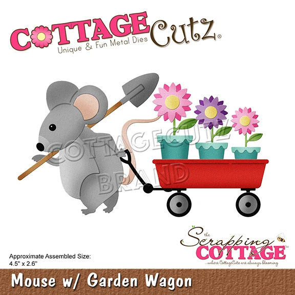 

Metal Cutting Dies Mouse Gardener Stencils Die Cut for DIY Scrapbooking Album Paper Card