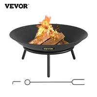 vevor fire pit bowl bbq stove 22 28 30 carbon steel cast iron for keeping warm outdoor patios terrace backyard barbecue