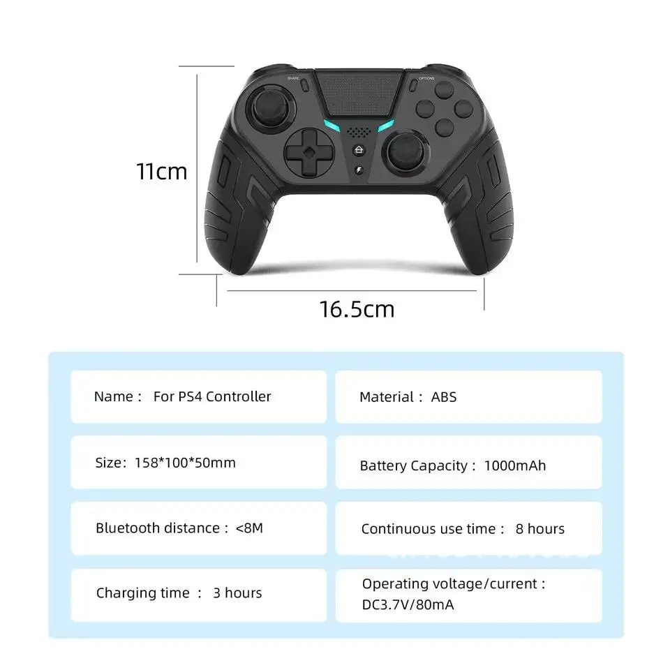 Беспроводной контроллер для PS4 Bluetooth-геймпад с двойной вибрацией программируемая