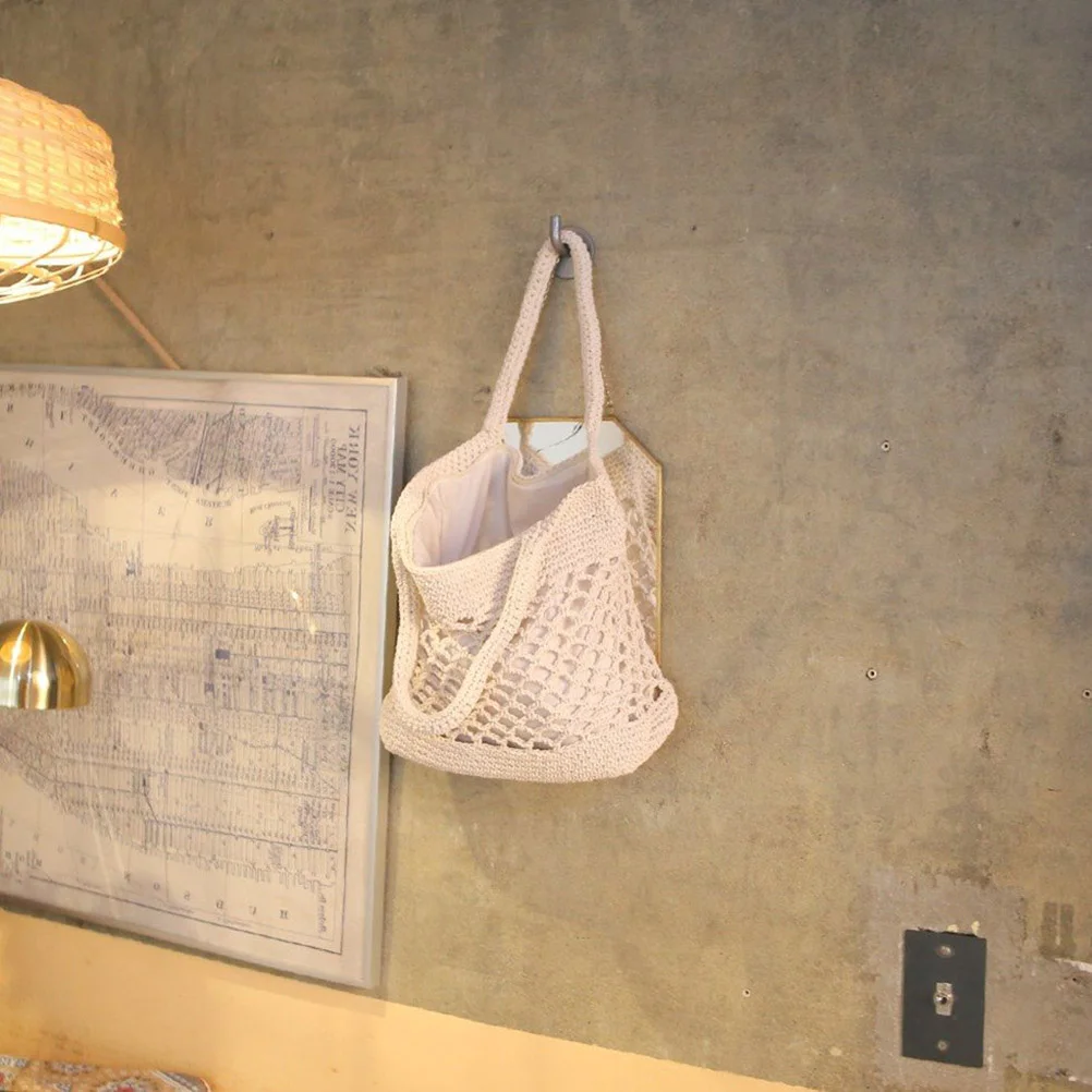 Bagshoulder Beach Bags Wovenstraw Tote Summer Crochetcotton Handbags Handbag Crossbody Messenger Shopping Hobos Crocheted Purses