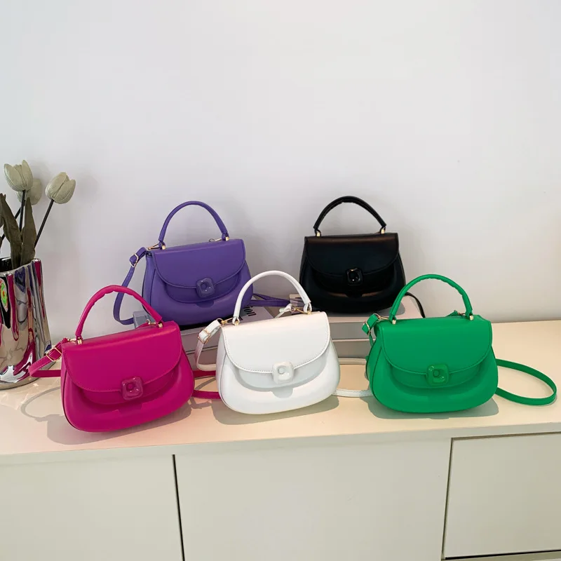 

Fashion Design Solid Color Women's Crossbody Bag 2023 Summer New Fashionable Simple All-Match Female Mini One Shoulder Pack