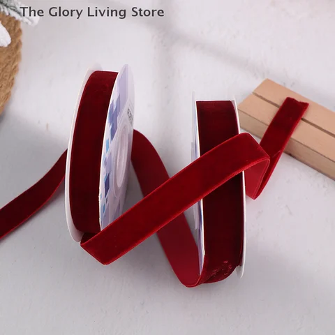 Винно-красные флокированные ленты из полиэстера 1/1,5/2/2,5/4/4,5 см