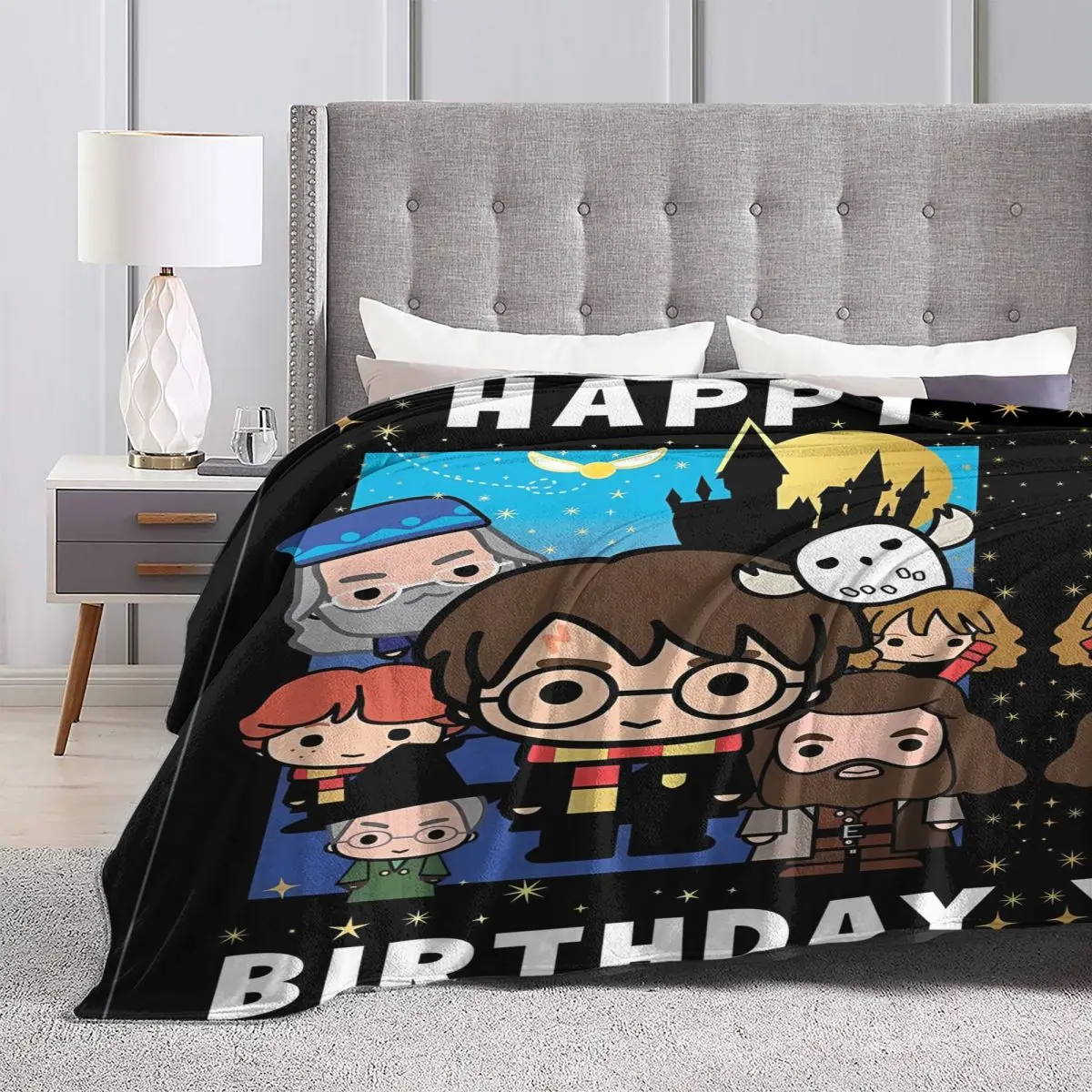 Мягкое одеяло Harrys Potters плюшевое для кемпинга диван с принтом стул фланелевое