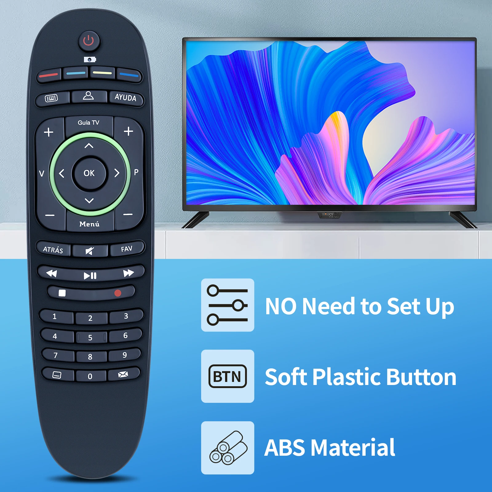 Пульт дистанционного управления для телевизора MOVISTAR T4HS1408/39RA URC17972-00R00 S-15-503 Fernbedienung