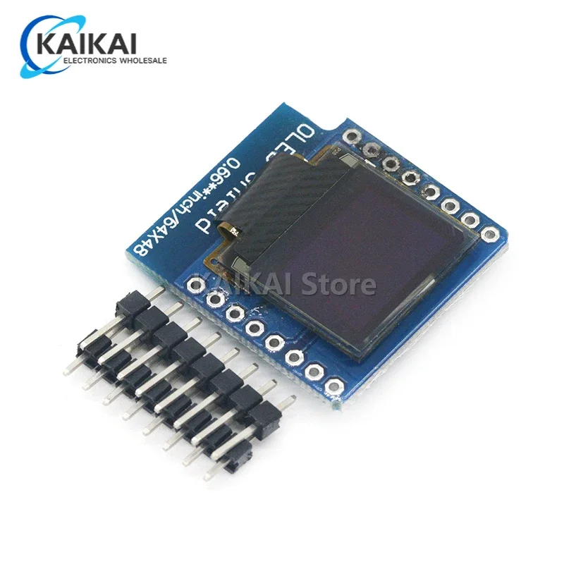 Модуль OLED-дисплея 0 66 дюйма для модуля WEMOS D1 MINI ESP32 Arduino AVR STM32 64x48 ЖК-экран IIC I2C OLED
