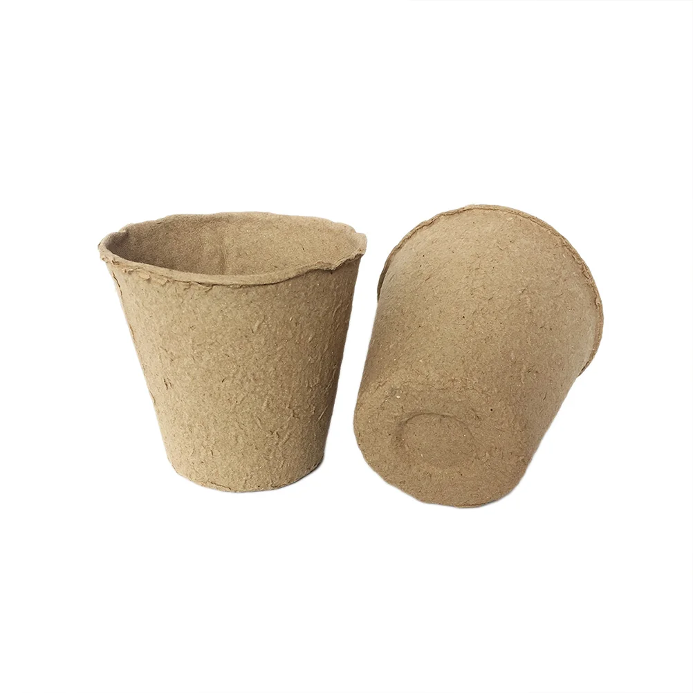 

Pots Starter Nursery Pot Paper Cup Garden Pulp Cups Biodegradable Flower Seeding Tray Peat Germination Planter Round Sprouter