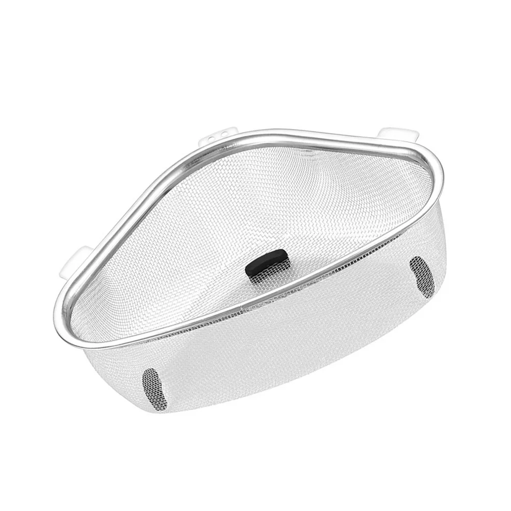 

Sink Drainer Basket Home Supply Kitchen Strainer Small Vessel Stainless Steel Triangle Corner Storage Rack