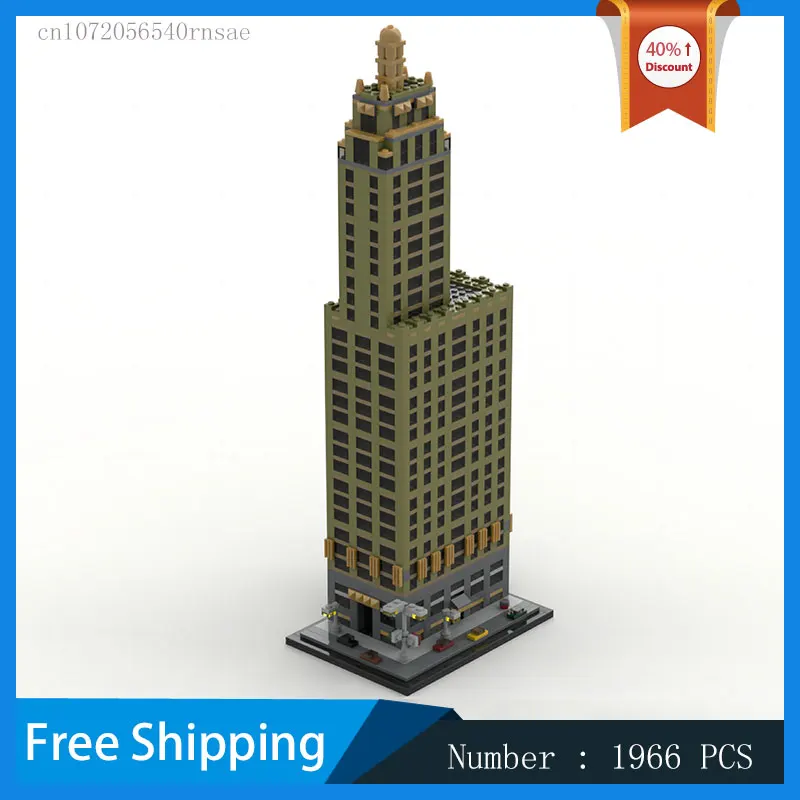 Строительные блоки MOC модель городской архитектуры ландшафт креативные