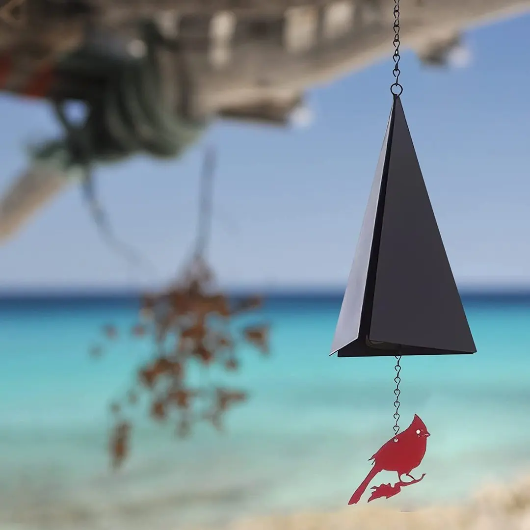 

Garden wind chime pendant creative triangle bell decoration