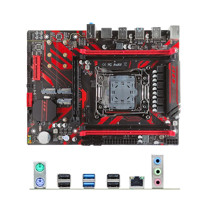 Фото Материнская плата x99 LGA2011-3 с поддержкой DDR4 ECC RAM, память 64 Гб xeon E5 CPU Gigabit wifi интерфейс NVME M.2 Материнские платы для ПК №2