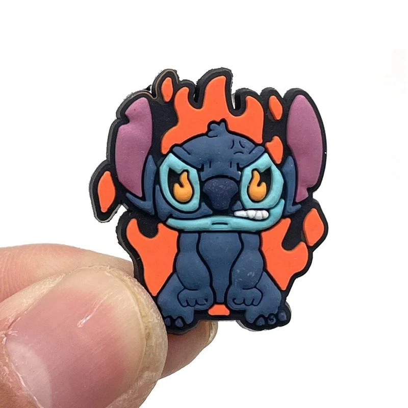 1pcs Cartoon Cute Stitch Crocs Charms PVC Shoe Charms DIY Shoe Aceessories Fit Croc Sandals Buckle Decoration Kids Party Gifts