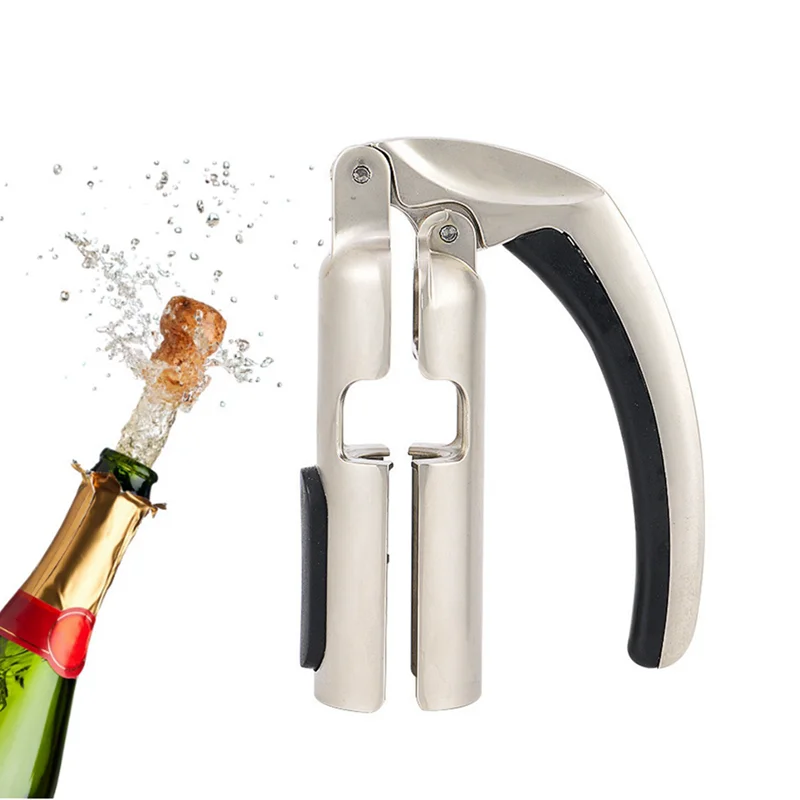 

Manual Champagne Bottle Opener Sparkling Wine Bottle Opener Jar Kitchen Accessories Corkscrew Anti-slip Strip Bar Gadgets