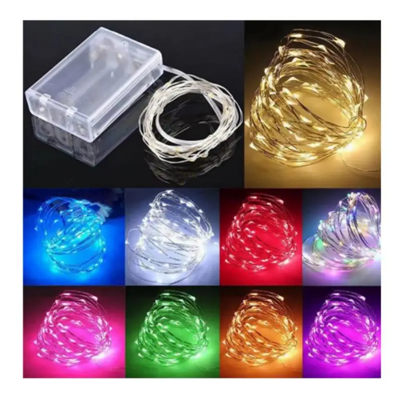 Сказочный светильник светодиодный гирляндный из медной проволоки 1/2/3/5/10 м на