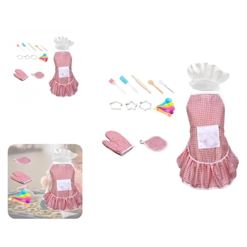 

Universal Cooking Toy Set Intellectual Development Metal Chef Toy Combo Dress Up Role Play Baking Toy Set