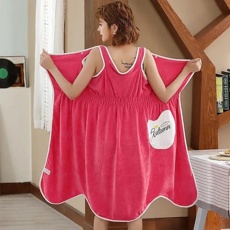 

New Wearable Bath Towel with Pocket Quick Dry Miraculous Microfiber Soft Bath Dress Beach Large Bathrobes Absorbent Towels