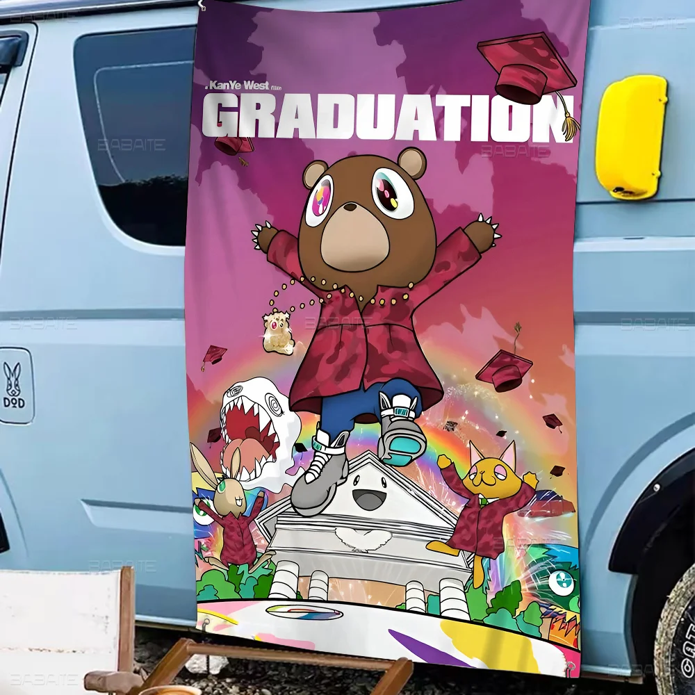 Современное поп-настенное искусство хип-хоп рэпер Канье Уэст высококачественный