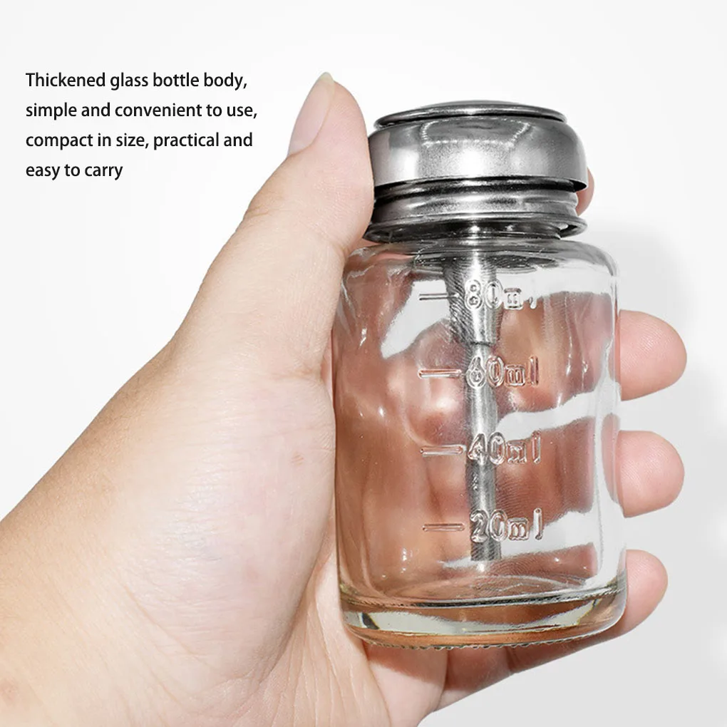 

Pump Bottle Transparent Clear Professional Nail Art Gel Polish Remover Dispensers Liquid Dispenser Home Use Travelling