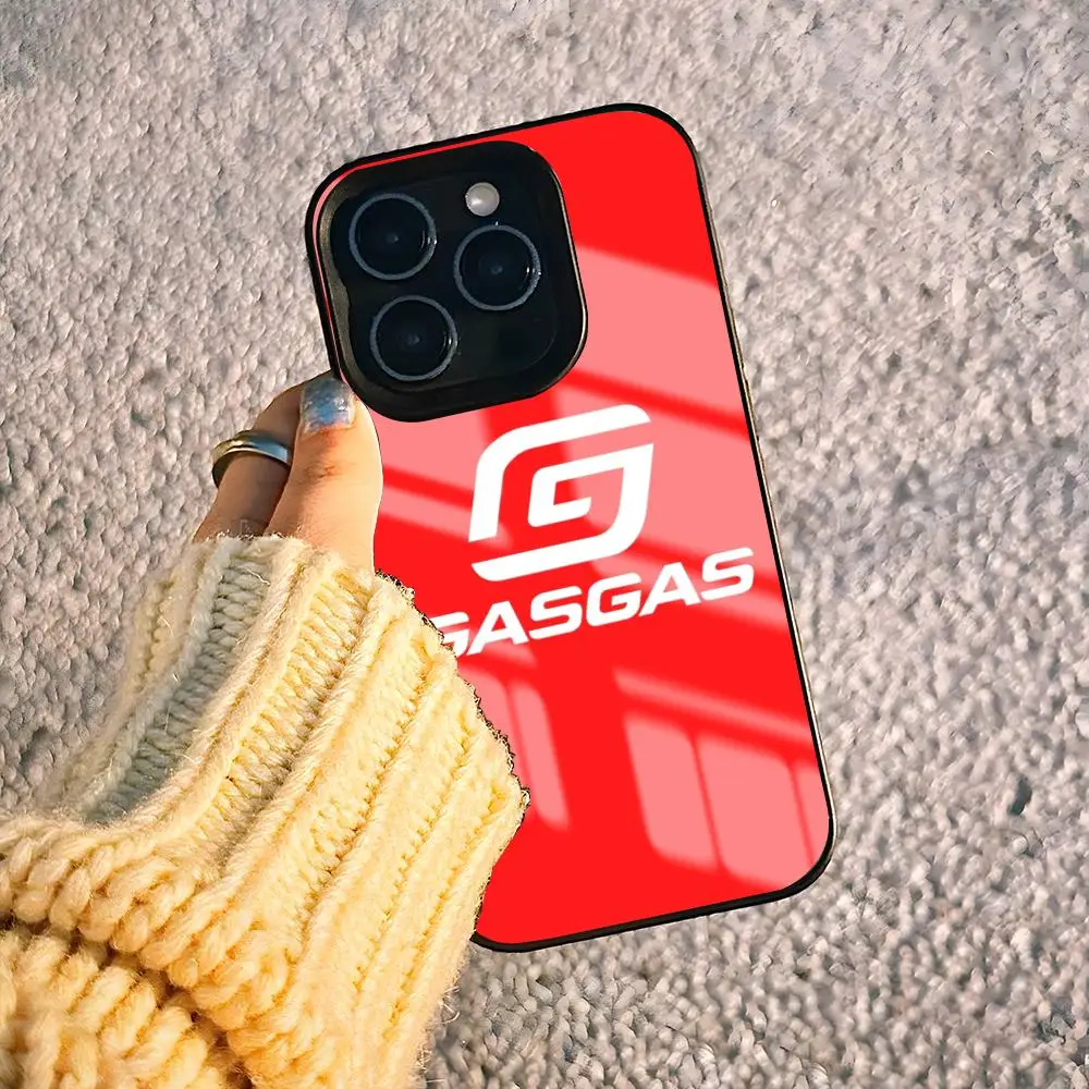 Фото Чехол для телефона с логотипами G-GASGAS для iPhone 17 Air, 16, 15, 14, 13, 12, 11 Plus, Mini, Pro, Max, стеклянный магнитный чехол №2
