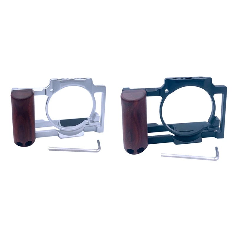 

Quick Release L Plate For Sony Zv1 Camera Wooden Grip With Cold Shoe Base Camera Cage Handle Accessories
