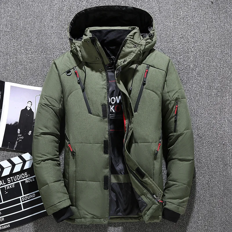 Men's new winter goose down jacket men's short men's winter outdoor thickened winter coat