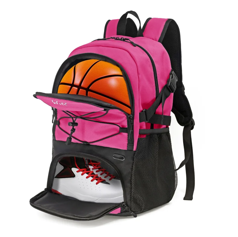 

Foldable Soccer Gym Sports Sackpack Detachable Ball Mesh Bag