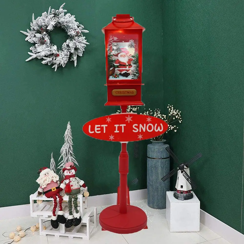 

Decoration Santa Claus Snowman New Snow street light Falling snow Christmas Street lamp
