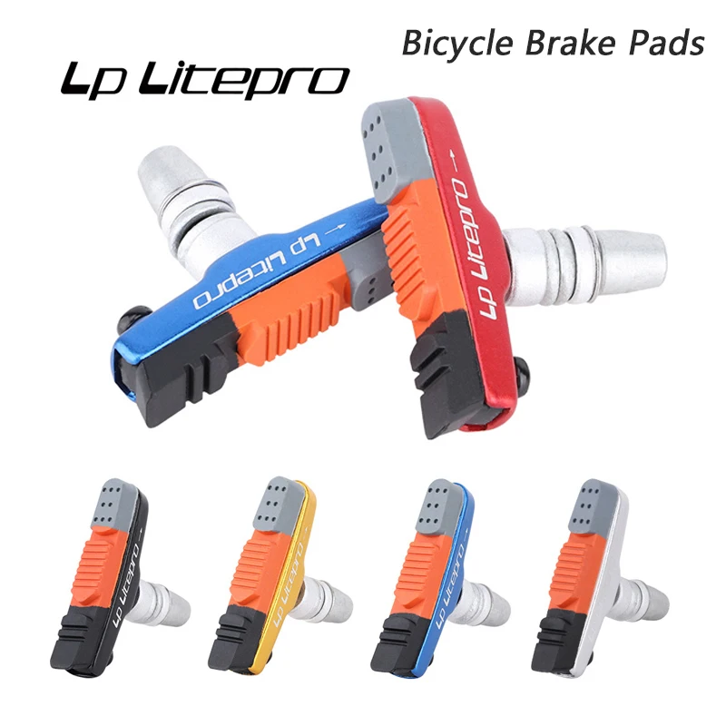 

LP Litepro Folding Bicycle Brake Pads For DAHON 412/P8 Wear-resistant Rubber BMX 451 20 inch Bike V Brake Brake Shoes Pads