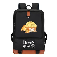 demon slayer agatsuma zenitsu backpack cute hashibira inosuke school bag for boys girls cosplay bookbag unisex rucksack