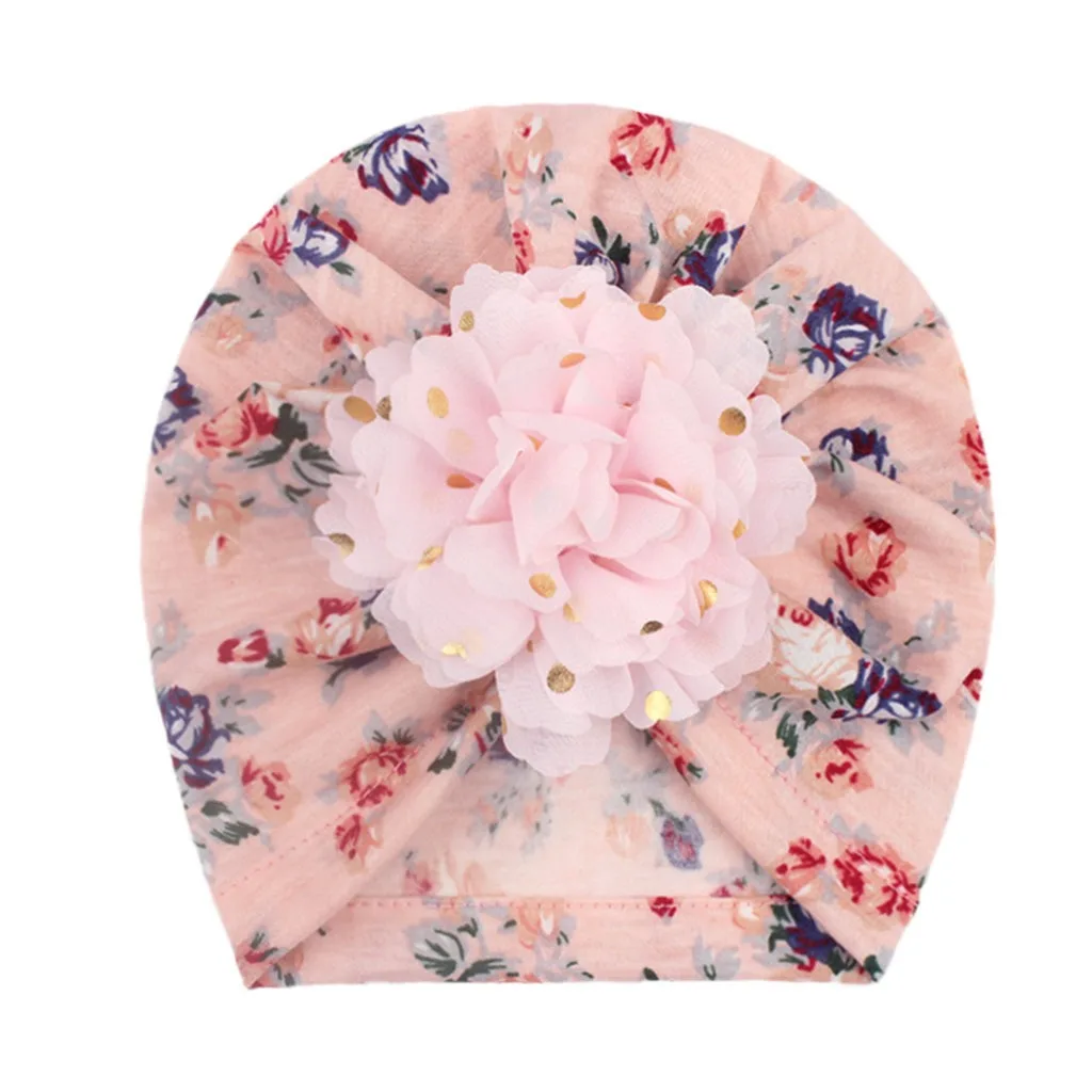 

Baby Headband Spring Flower Baby Girls Hat for Newborn Soft Cotton Boys Girls Hat Turban Infant Toddler Cap Head Wraps